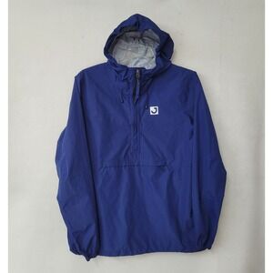 Joshuas Blue‎ Anorak Windbreaker Jacket Mens XLG Quarter Zip Hooded Ripstop
